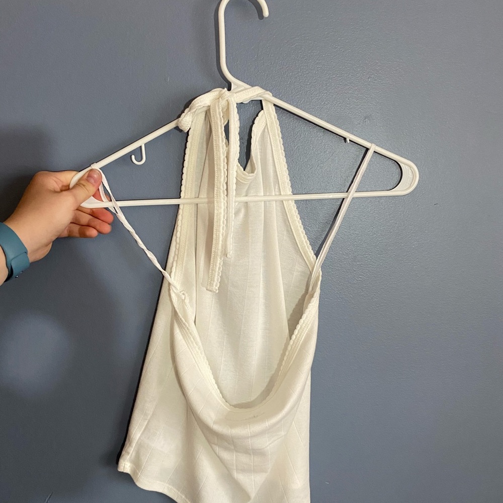 white American eagle halter top